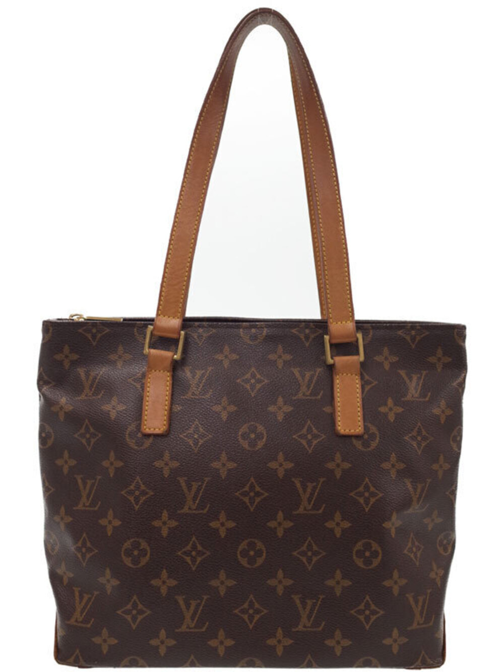 Louis Vuitton Monogram Cabas Piano Shoulder Tote Bag Canvas Leather Brown